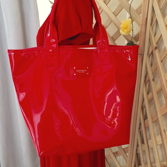 Seafolly Handbags - Seafolly Red Beach Bag Tote (CLEARANCE SALE)
